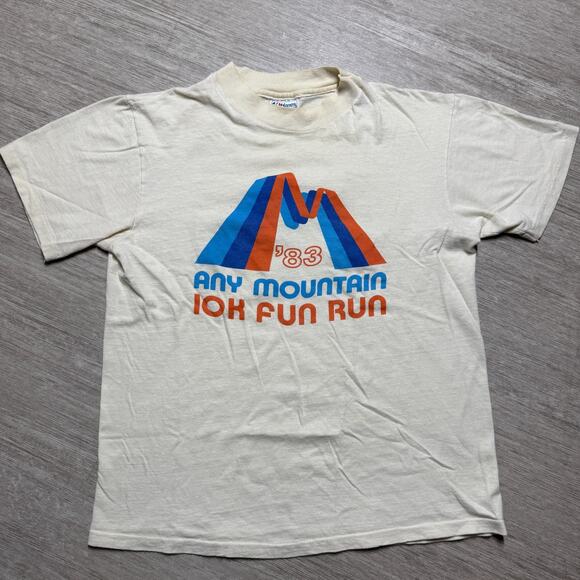 Vintage 1984 Olympics Budweiser Shirt Any Mountain 80s 10K Fun Run Tee Mens M - Picture 1 of 7